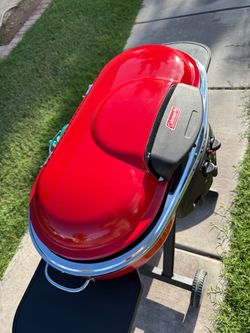 Coleman RoadTrip Portable Propane Grill Red Tailgating Camping BBQ 2-Burner