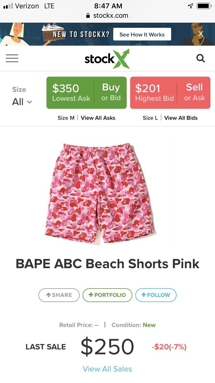 Bape ABC Camo Men’s XL Swim Shorts~Brand New, never worn bought from Supreme in L.A. and have original receipt