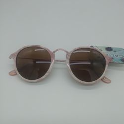 Caliblue Pink Gold Sunglasses New 