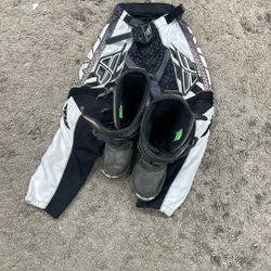 size 2 Dirt Bike Boots And Size 20 Riding Pants