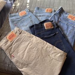 Five Pairs Of Levi’s W36 L30 All 5 $50.