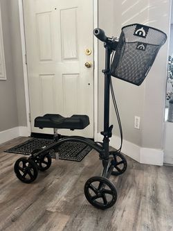 Padded Knee Scooter with basket