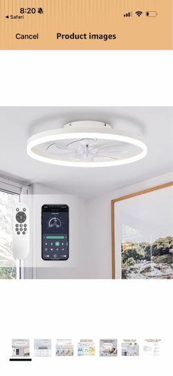 Low Profile Ceiling Fan with LED Light