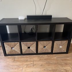 Two Bookshelves With 4 Bins - MOVING 