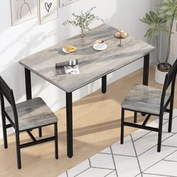 (2 colors available ) Table and Chairs Set of 2,Dinette Set