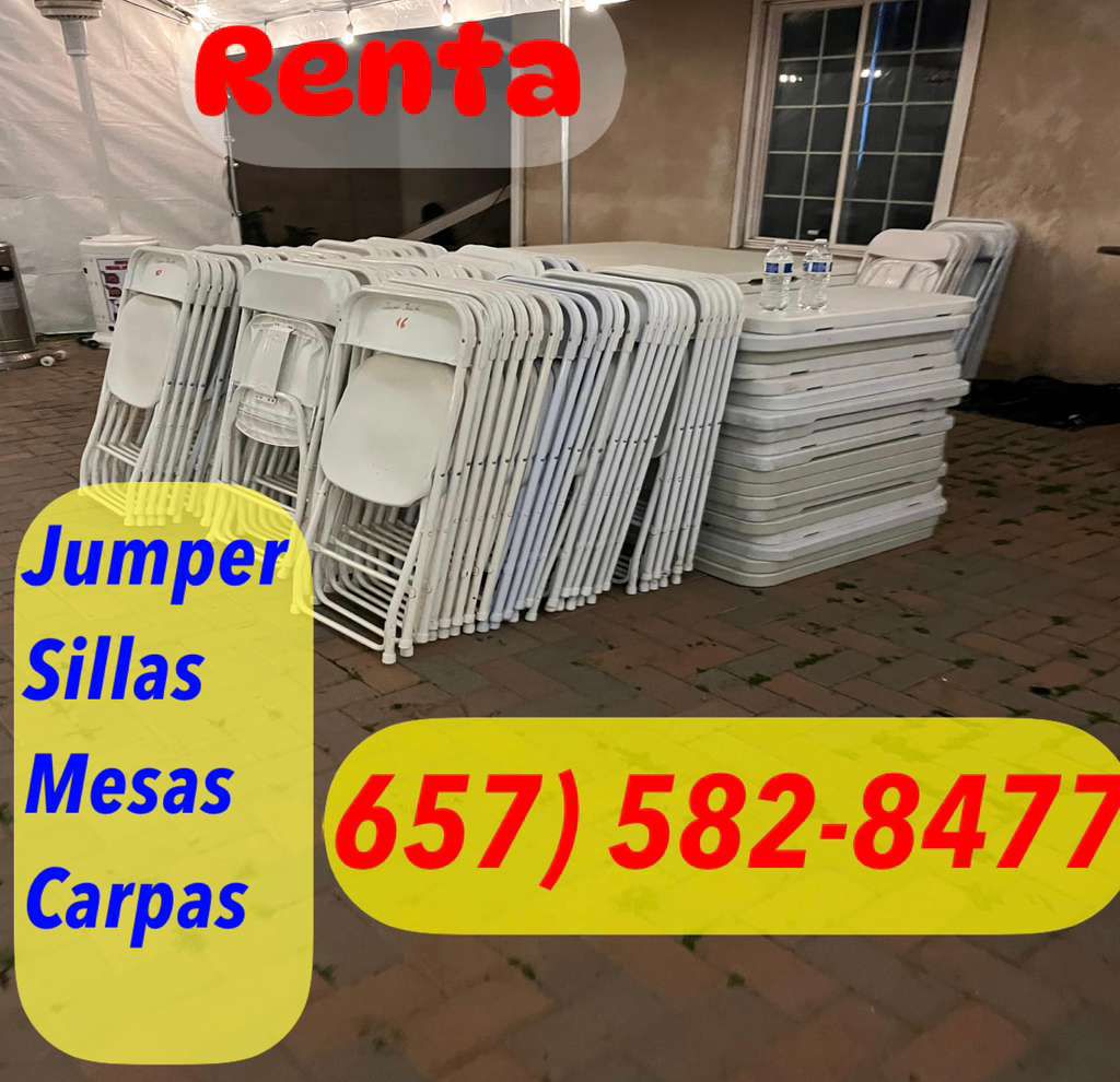 Jumper sillas mesas en renta