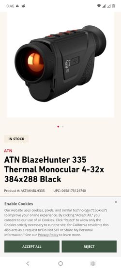 ATN Blazehunter 335 Thermal Monocular