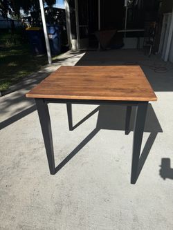 Refinished Solid Wood Square Table