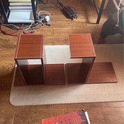 small two piece bookshelf 