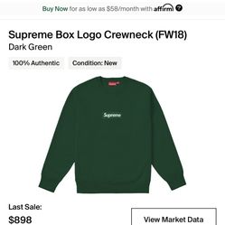 Supreme Box Logo Crewneck Green