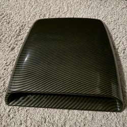 Universal Car Carbon Fiber Look Hood Scoop Vent Cover Decoration Auto Exterior Accessories