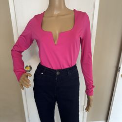 Women’s Hot Pink Bodysuit Size Large 