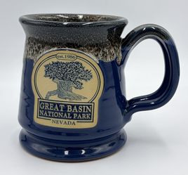 Deneen Pottery Great Basin National Park Nevada Mug Cobalt Dark Blue Drip 2018