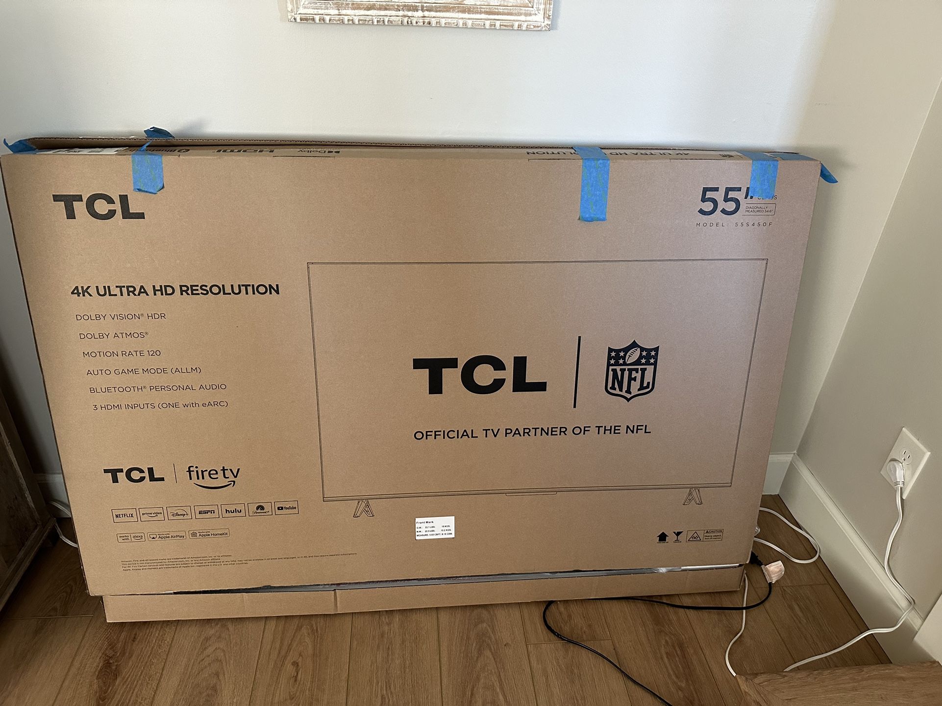 tcl 55" TV, UHD HDR, 4k