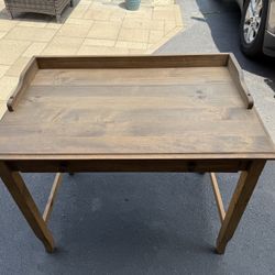 Solid Wood Writing Desk with Drawer