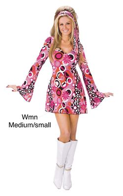 Women’s 60’s 70’s Disco Costume Small/Medium Halloween