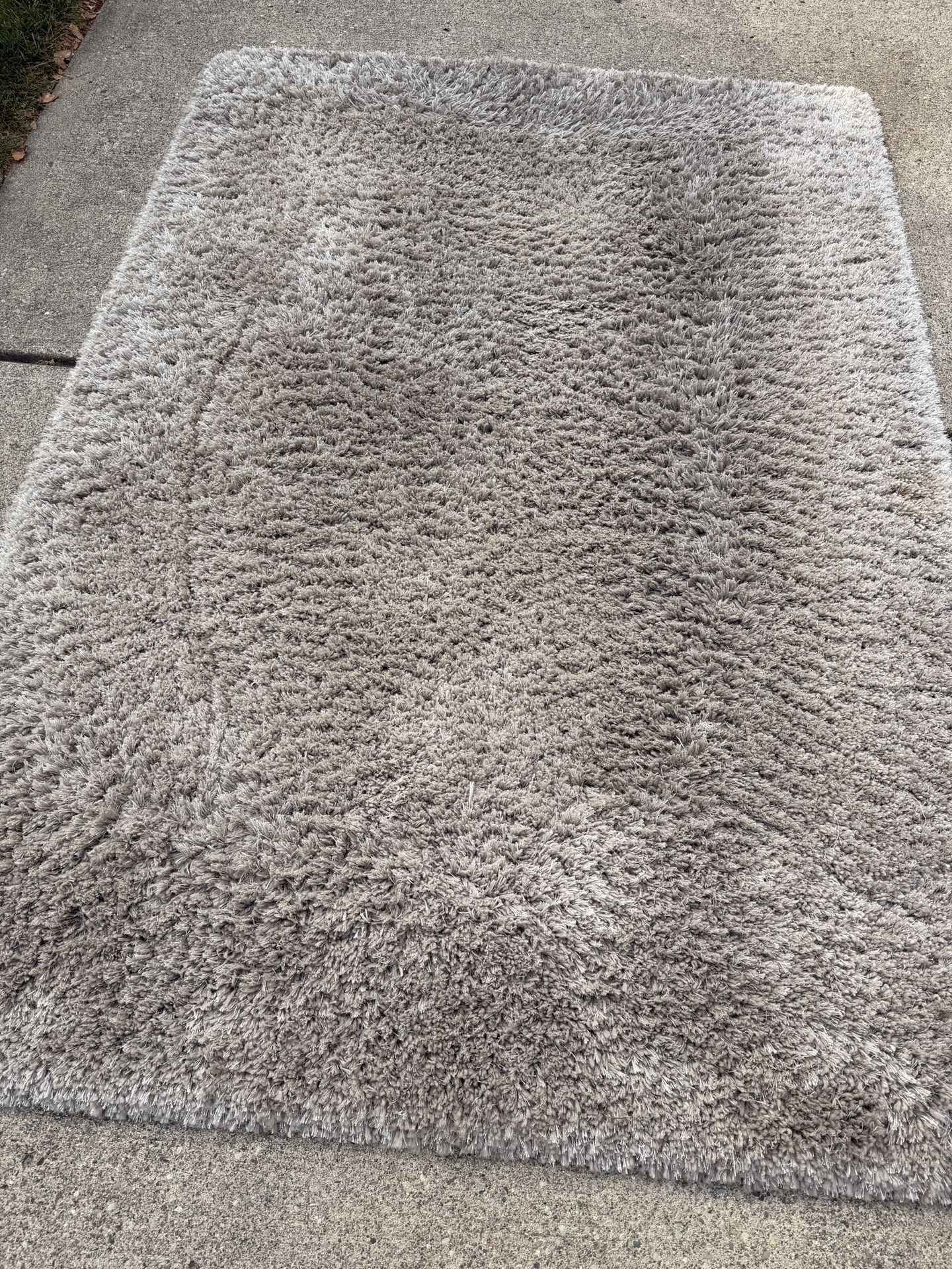 Beautiful 5x8+ Gray Shag Area Rug in great shape!