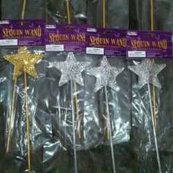 Lot of 6 Fairy/Princess Sequin Wands. BRAND NEW!