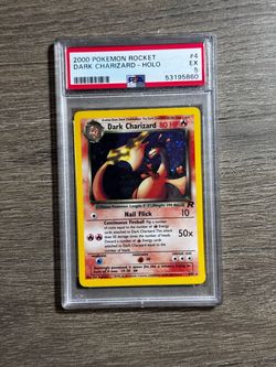 Dark charizard psa 5 vintage pokemon card