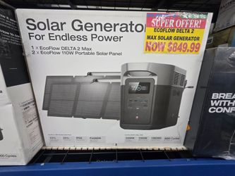 EcoFlow DELTA 2 Max Solar Generator with 2x 110W Solar Panels