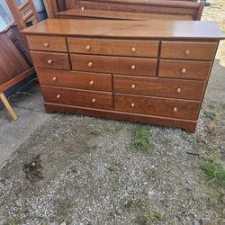 CHERRY WOOD 5 PIECE BEDROOM SET 