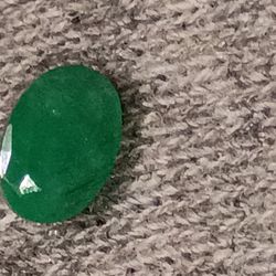 .5 CT Faceted Oval Shaped Natural Emerald
