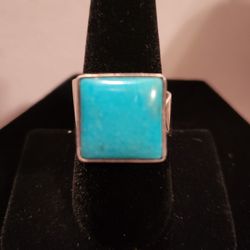 Genuine Blue Turquoise Ring