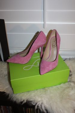 7.5W Pink Sam Edelman Suede Pointed Toe Heels - NEW