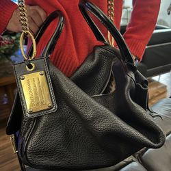 Dolce & Gabbana Vintage black And Gold Tote Handbag 