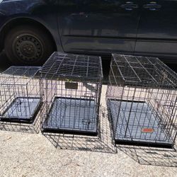 3 Dog Crates.  1 Ex Pen 24"