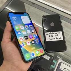 Black iPhone X Unlocked, Cheap Phones $50 Down W/approval