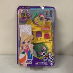 Polly Pocket Travel Toy with 2 Micro Dolls, Dolphin Pet& Water Play Accessories Play Set