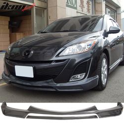 Fits 2009-2011 Mazda 3 K Style Front Bumper Lip Spoiler Unpainted PU Splitter Kit