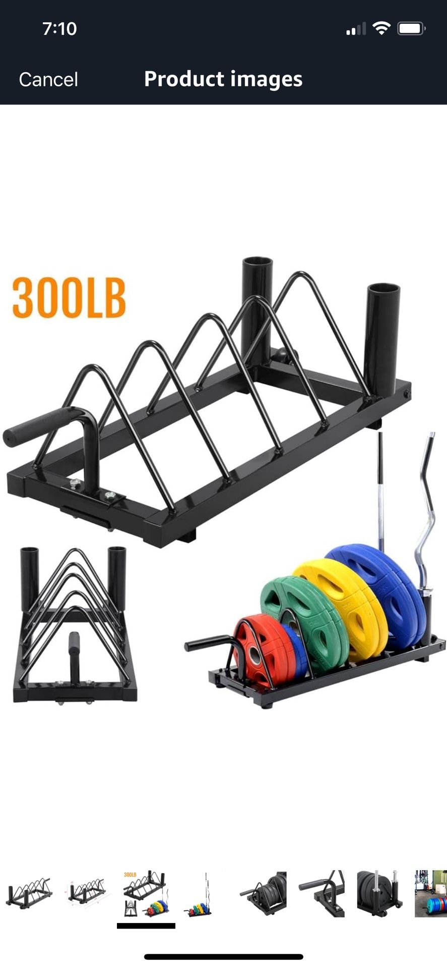 Yaheetech Horizontal Weight Lifting Barbell Bumper Plate Rack Holder