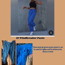 Blue Windbreaker Pants 
