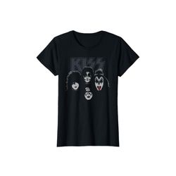 KISS - Fab Four Unisex Adult Woman's Black Crew Neck Short Sleeve Classic Fit T-Shirt