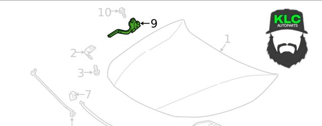 Hood Hinge Left & Right Set - Toyota (53(contact info removed)0) 2020-2025 Toyota Corolla