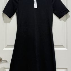 J Crew short-sleeve knit dress in black