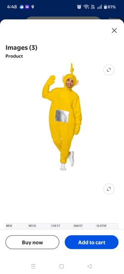 Yellow Teletubbies adult costume