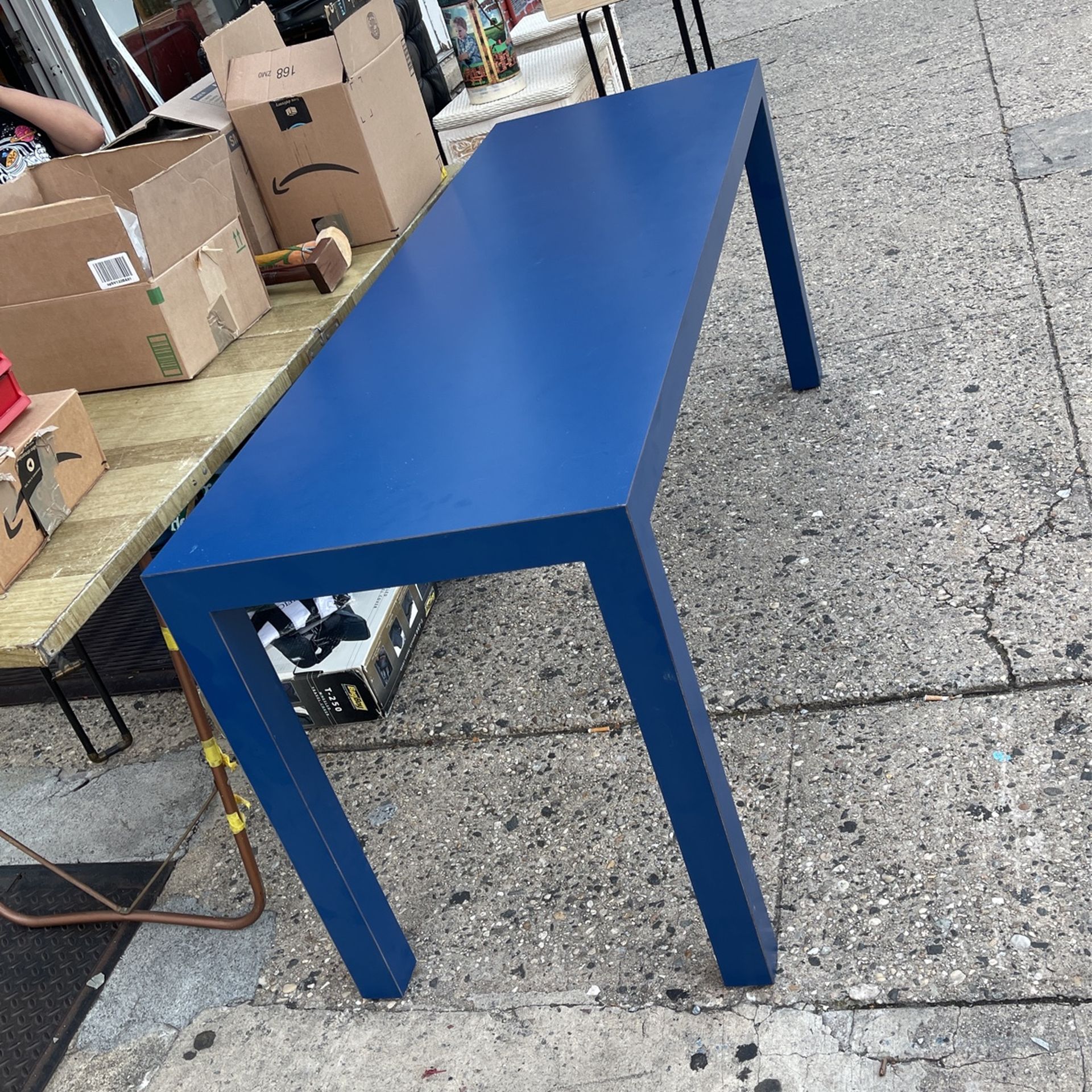 Blue Formica Table