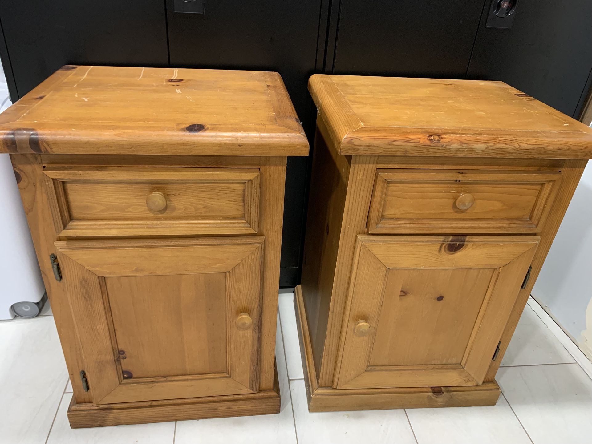 Solid Wood Side Tables Set Of 2