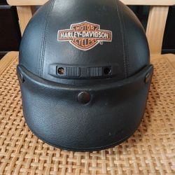 Vintage 94 Harley Davidson Half Helmet Mad In Italy XL