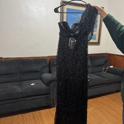 Black Sequin Dress