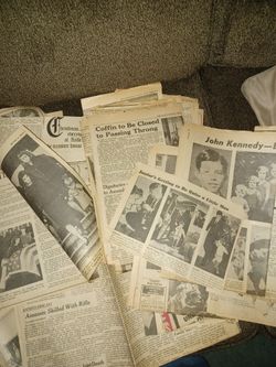 1963 Articles From JFK's Assassination, Vintage