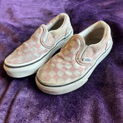 Checkered Little Girl Vans