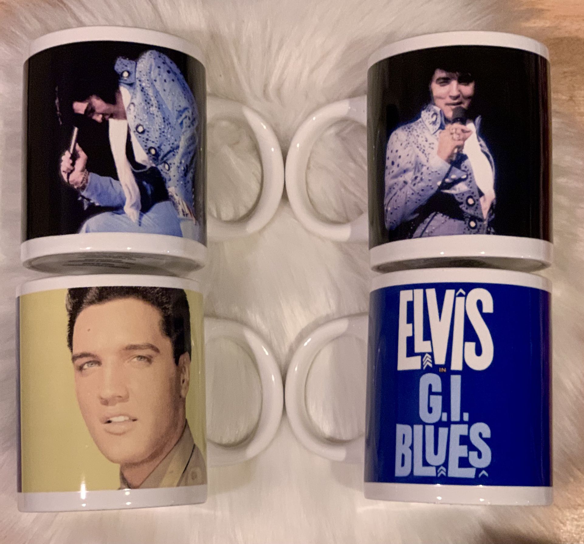 Set Of 4 Elvis Presley Mugs 