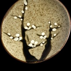 Vtg Japanese Mashiko Pottery Centerpiece Bowl 12”x2”