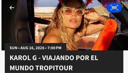 Karol G concert tickets for today (Sunday)
