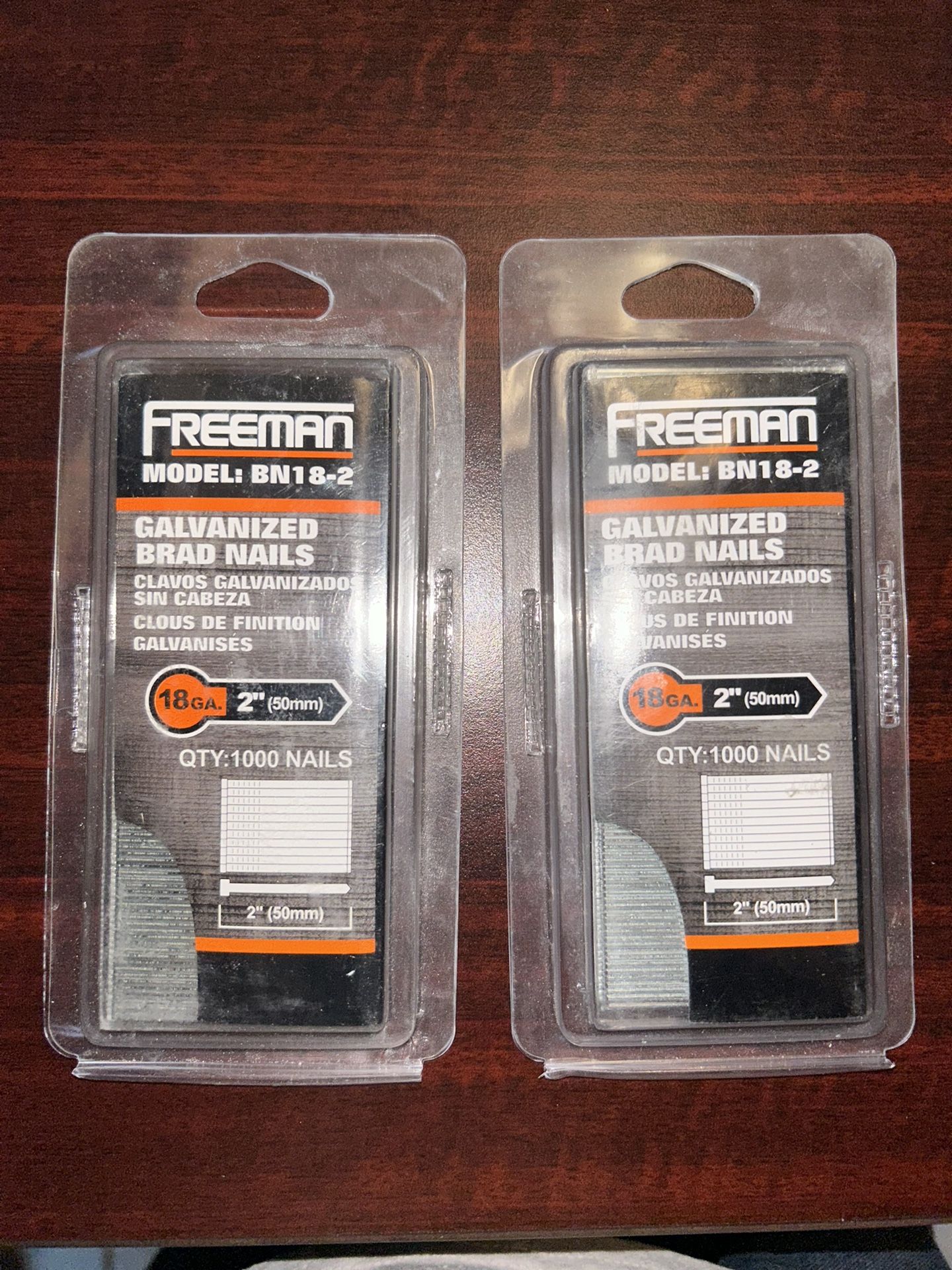 Freeman Galvanized Brad Nails 2 Packs