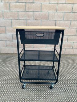 Metal storage cart